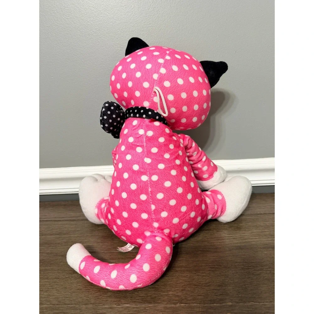 Toy Factory Polka Dottie Pink‎ Cat Plush